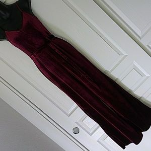 Forever21 Velvet wide leg jumpsuit